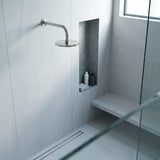 shower head on wall brushed nickel