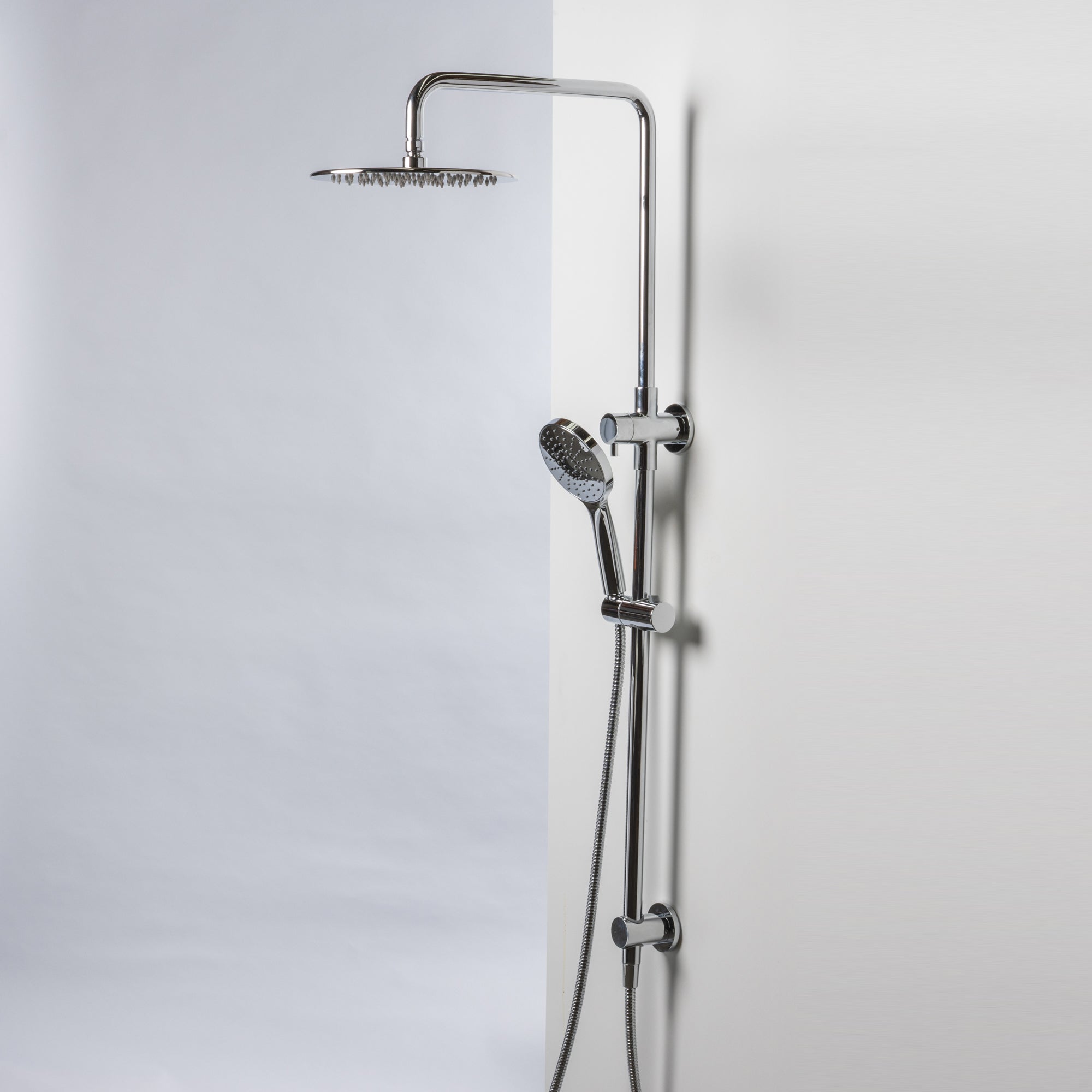 Notorious 250mm Twin Shower With Diverter Chrome
