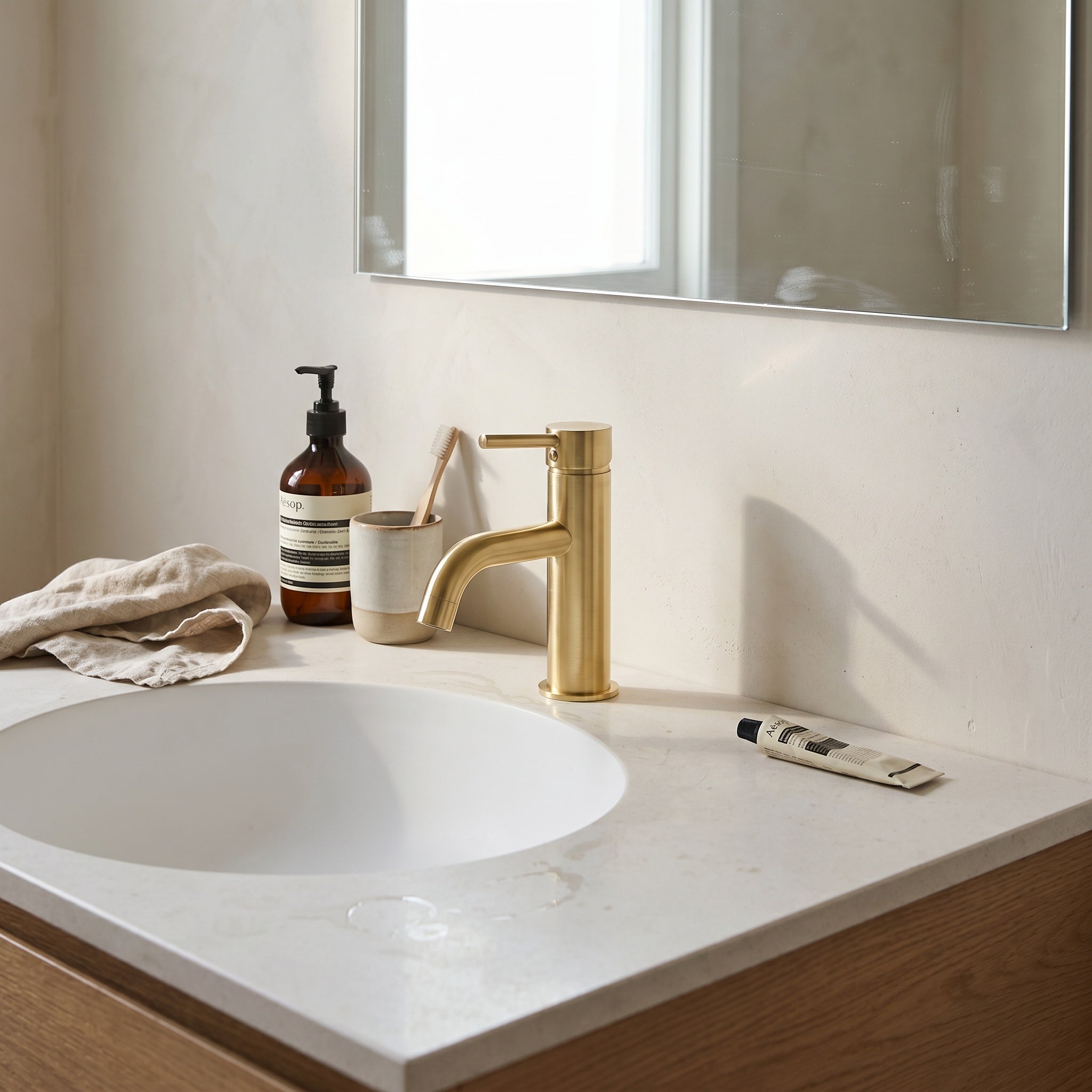 Notorious Basin Mixer Brushed Gold
