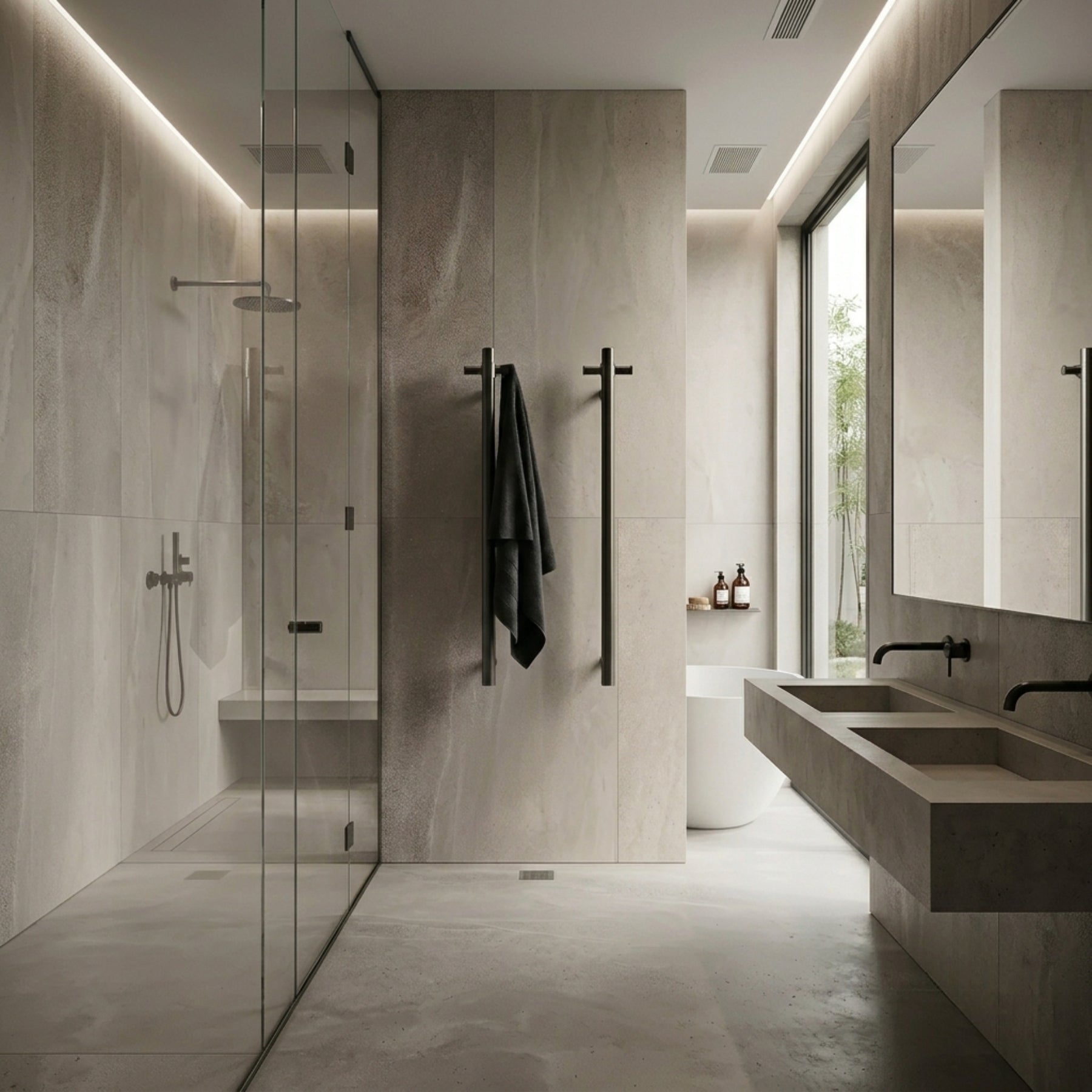 Notorious Collective Heated Towel Rail Gun Metal