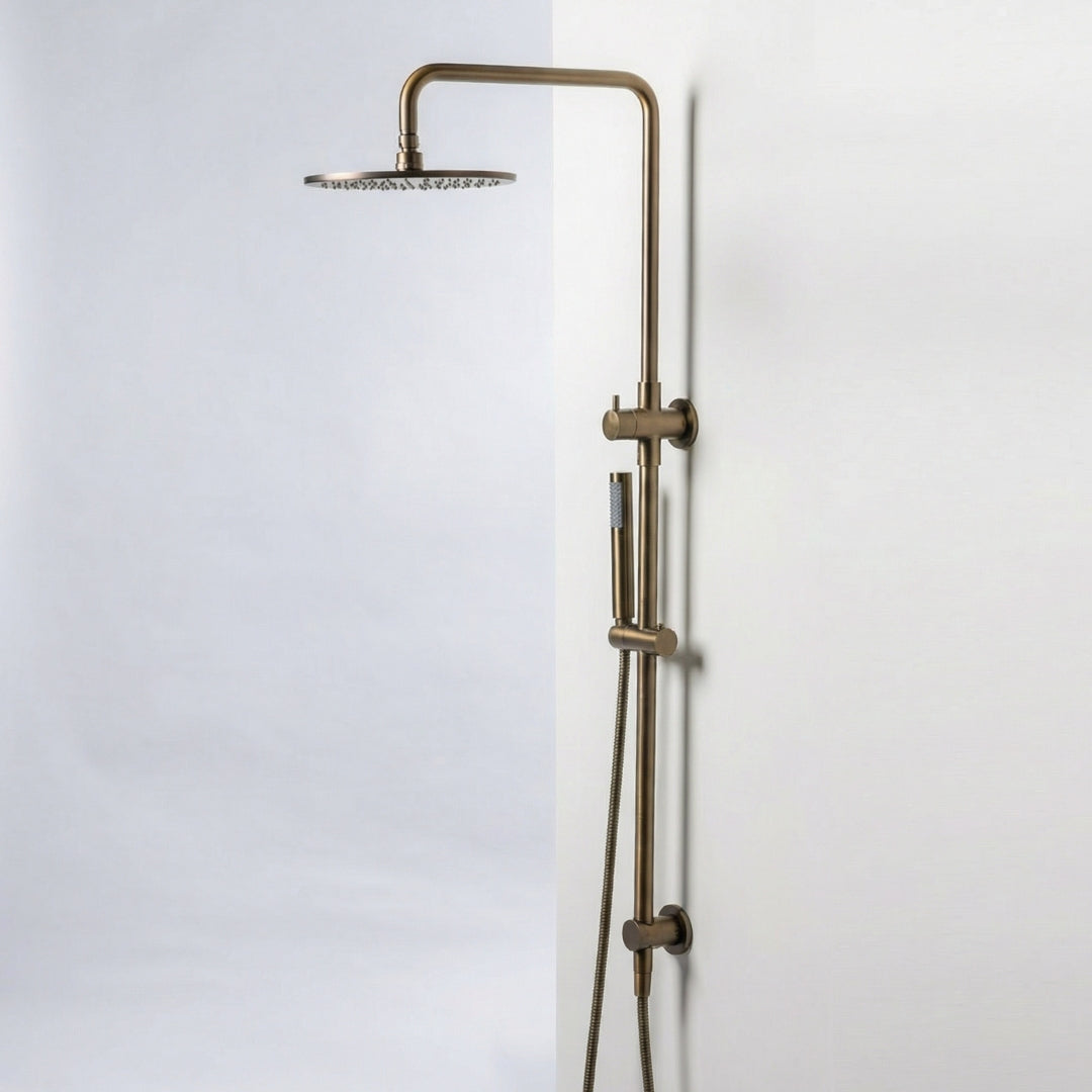 Notorious Collective Shower with Diverter 200mm - Antique Brass