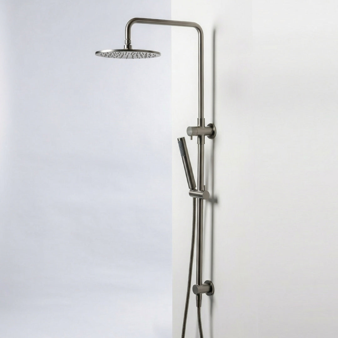 Notorious Collective Shower with Diverter 200mm - Brushed Nickel