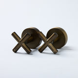 Notorious Cross Handle Taps Antique Brass