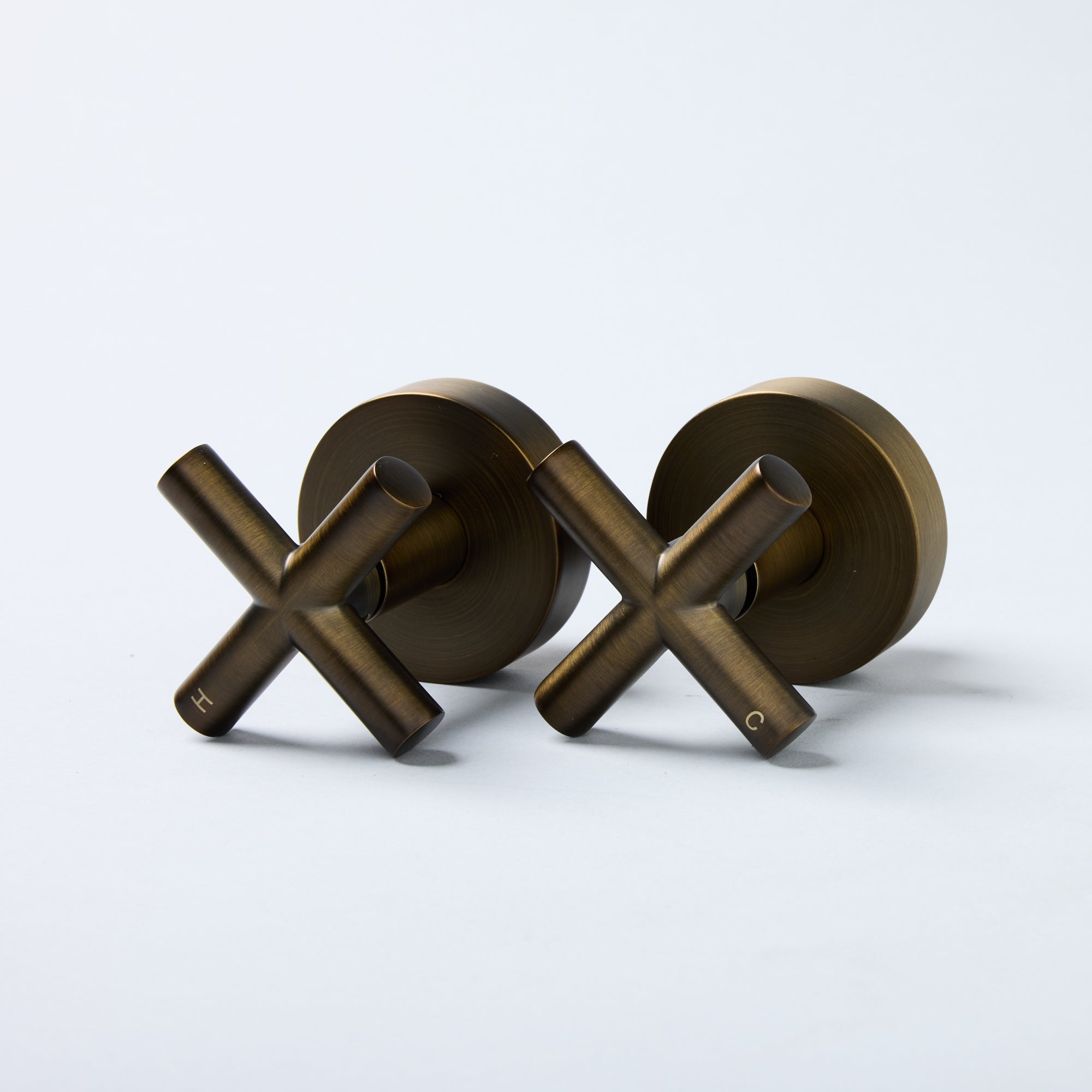 Notorious Cross Handle Taps Antique Brass