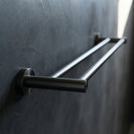 Notorious Double Towel Rail Gun Metal