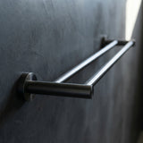 Notorious Double Towel Rail Gun Metal