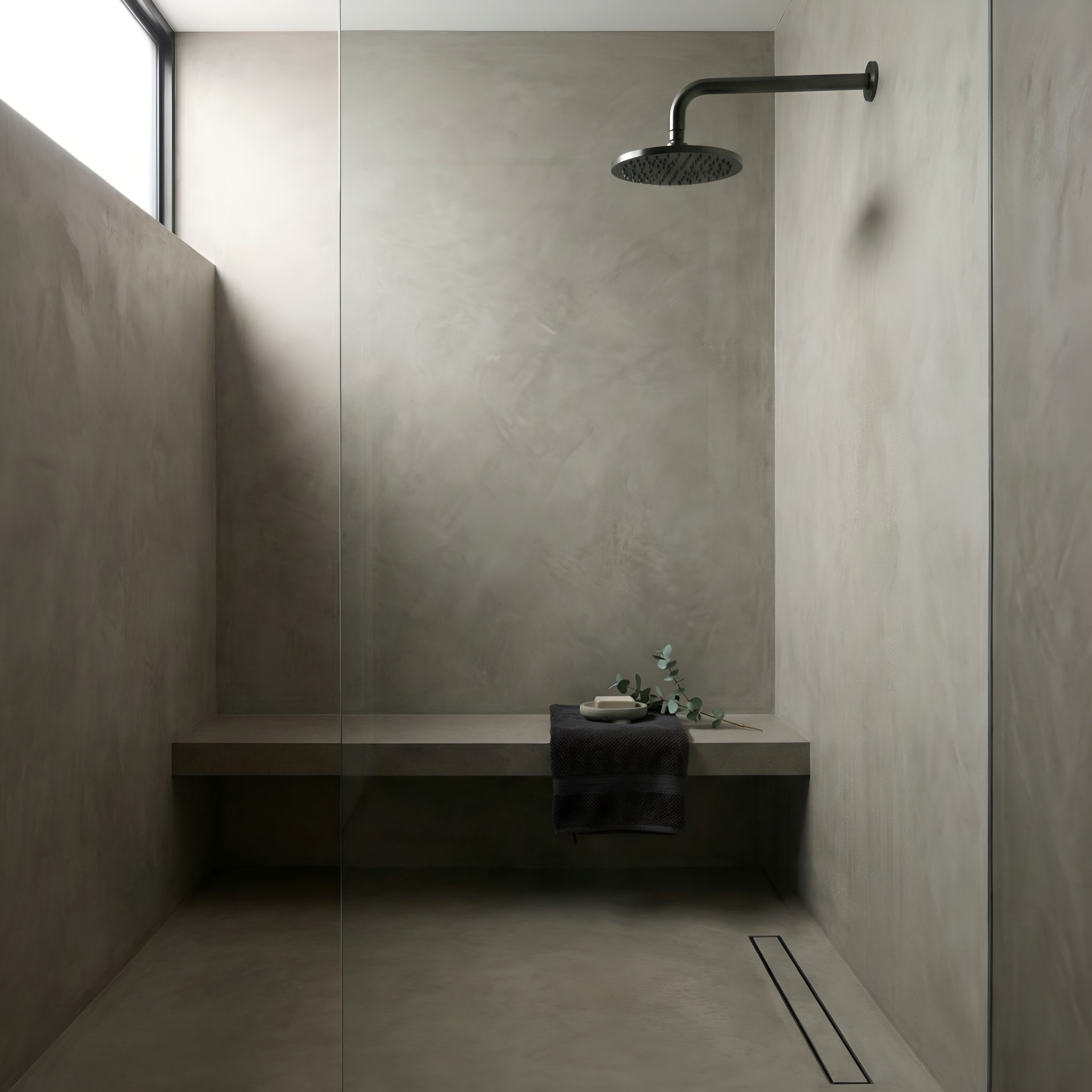 Notorious Round Wall Mounted Shower Arm Gun Metal