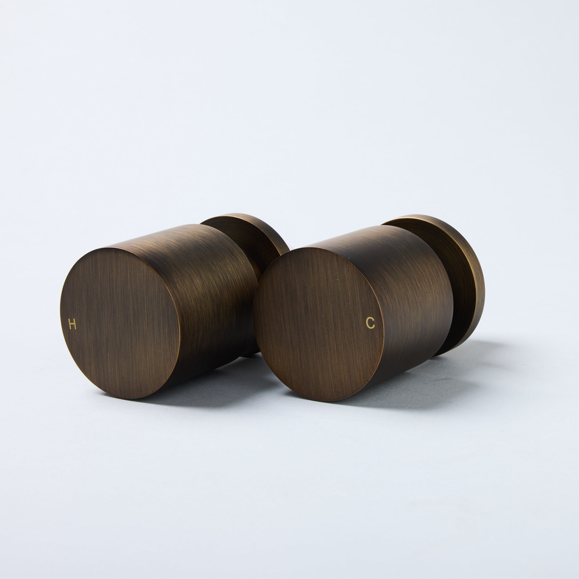 Notorious Round Wall Taps Antique Brass