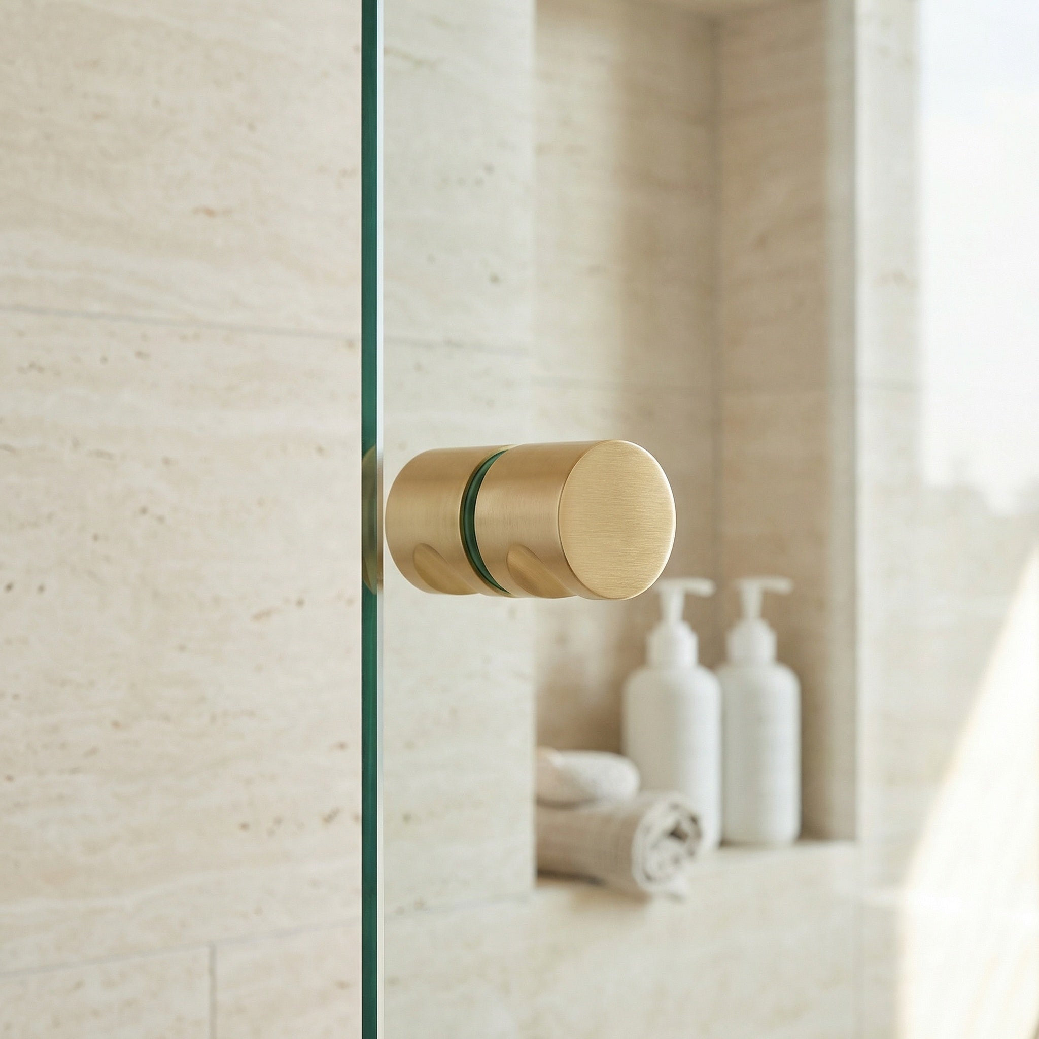 Notorious Shower Door Handle Brushed Gold