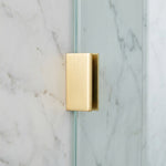 Notorious Shower Glass Clamp Brushed Gold