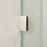 Notorious Shower Glass Clamp Brushed Nickel