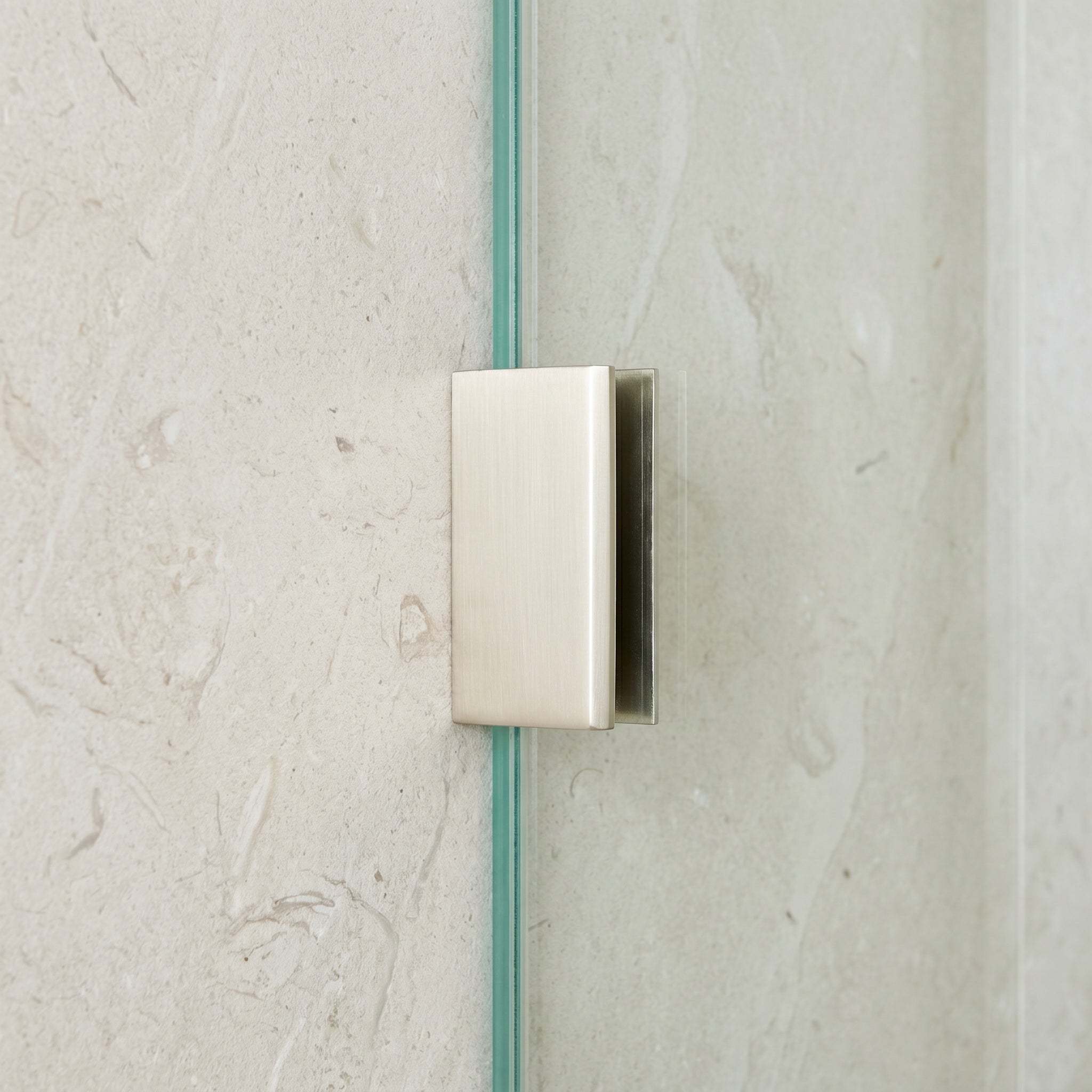 Notorious Shower Glass Clamp Brushed Nickel