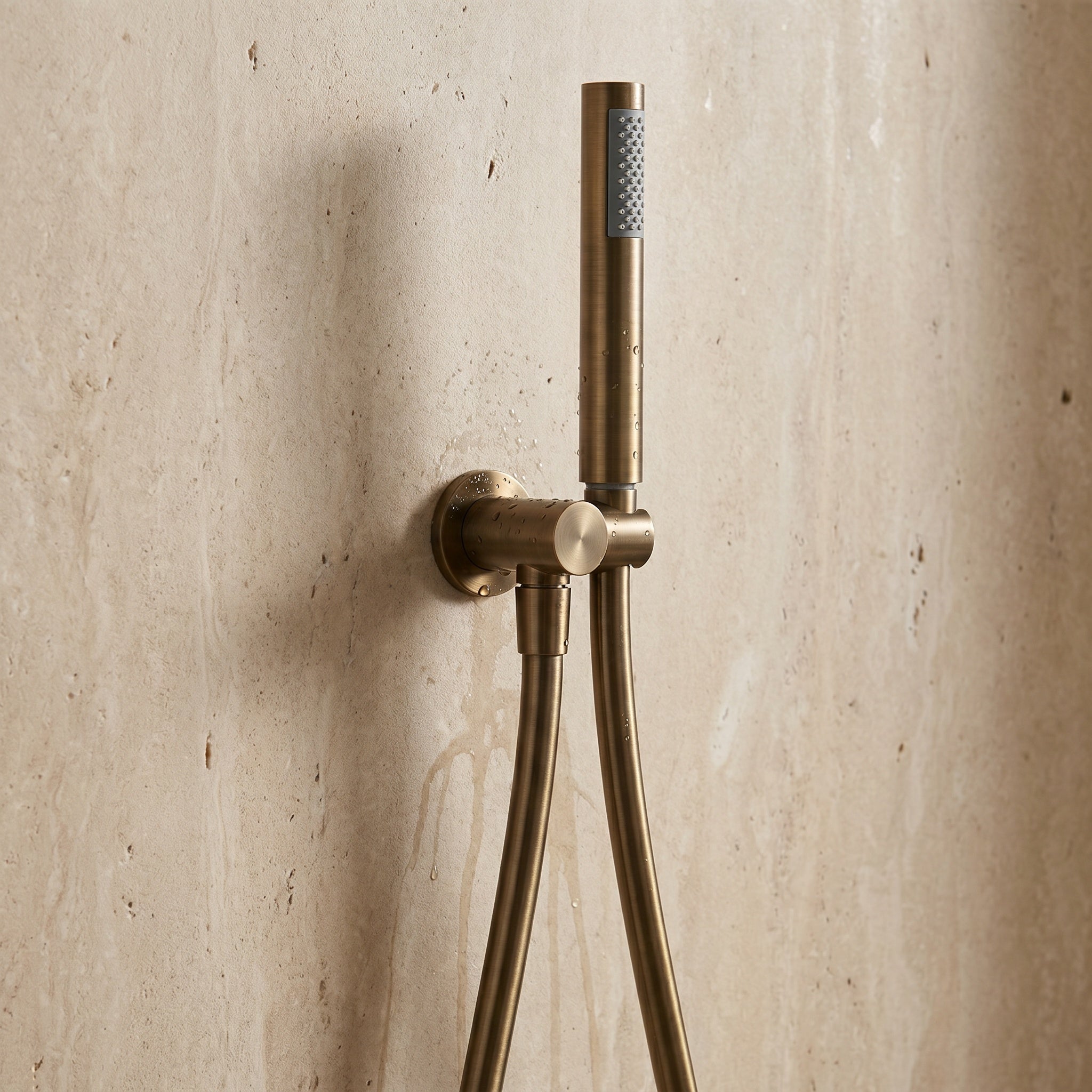 Notorious Shower Handpiece on Bracket Antique Brass