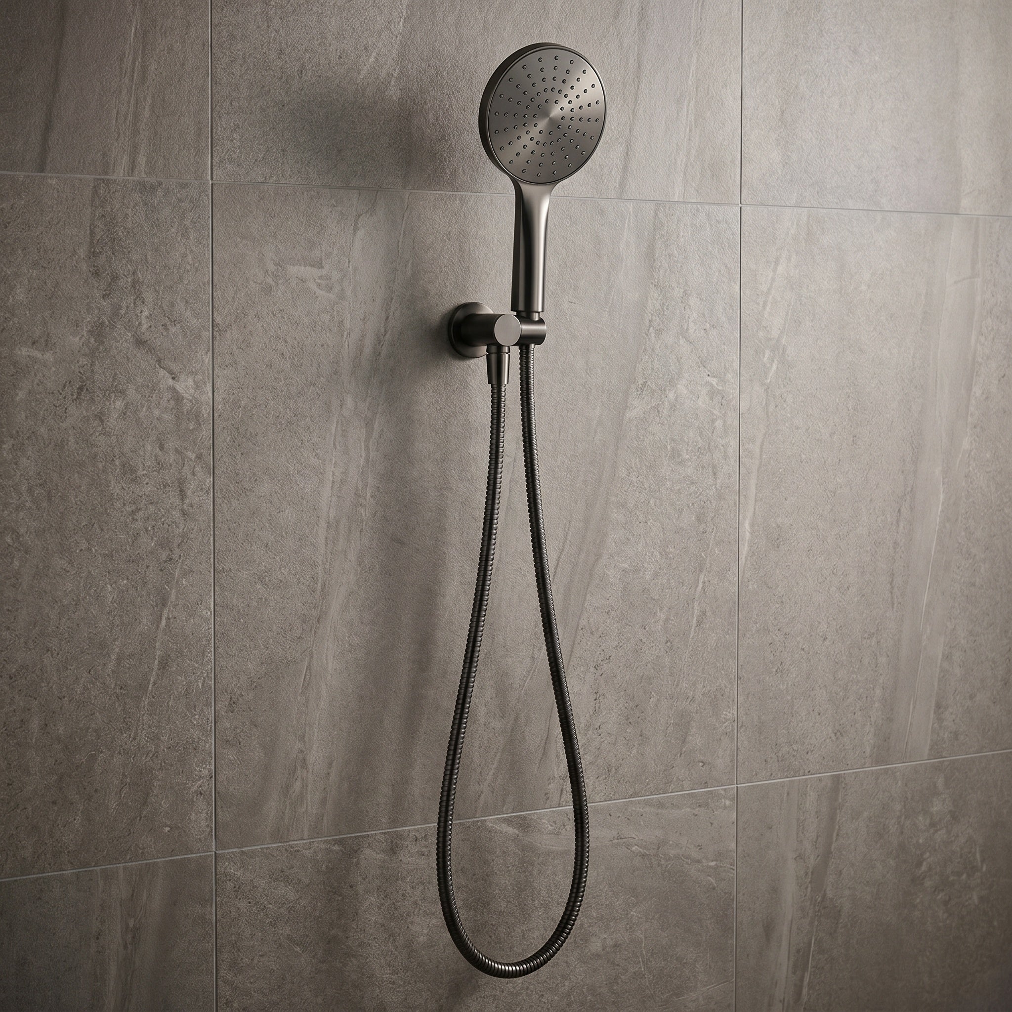 Notorious Shower Paddle Handpiece on Bracket Gun Metal