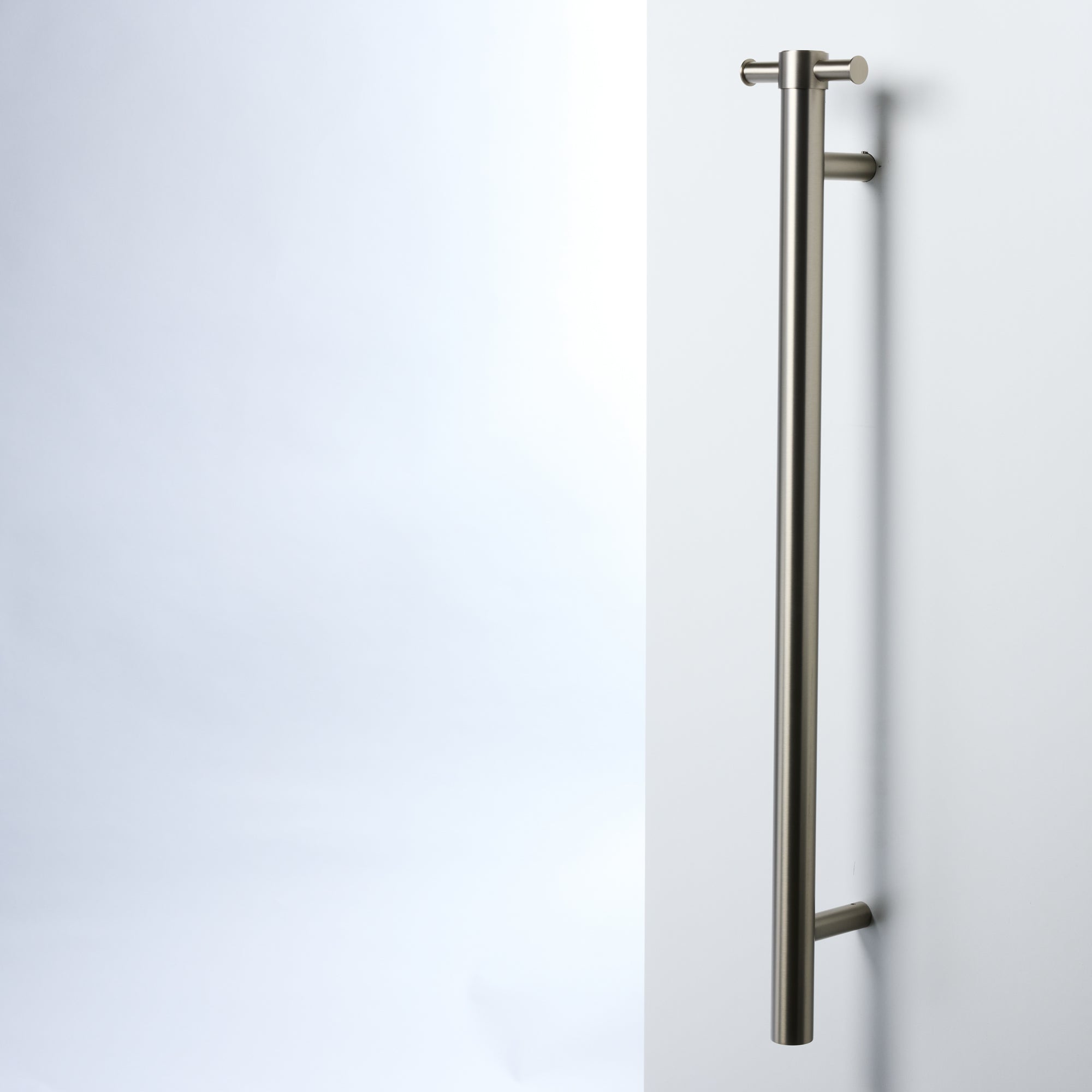 Notorious Single Bar Heated Towel Rail Brushed Nickel