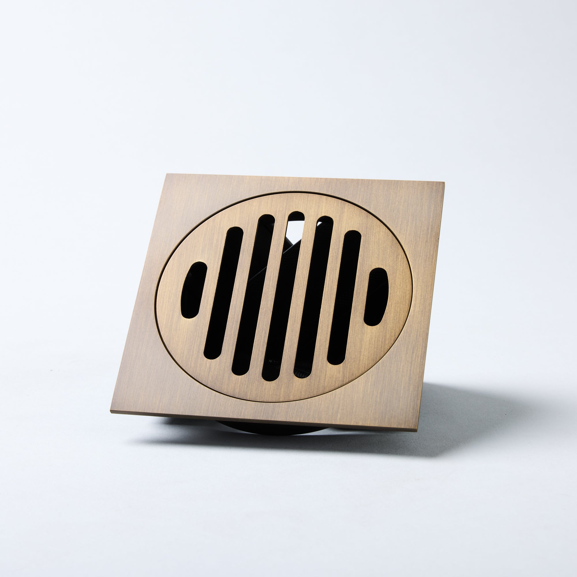 Notorious Square Round Floor Grate 100mm Antique Brass