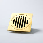 Notorious Square Round Floor Grate 100mm Brushed Gold