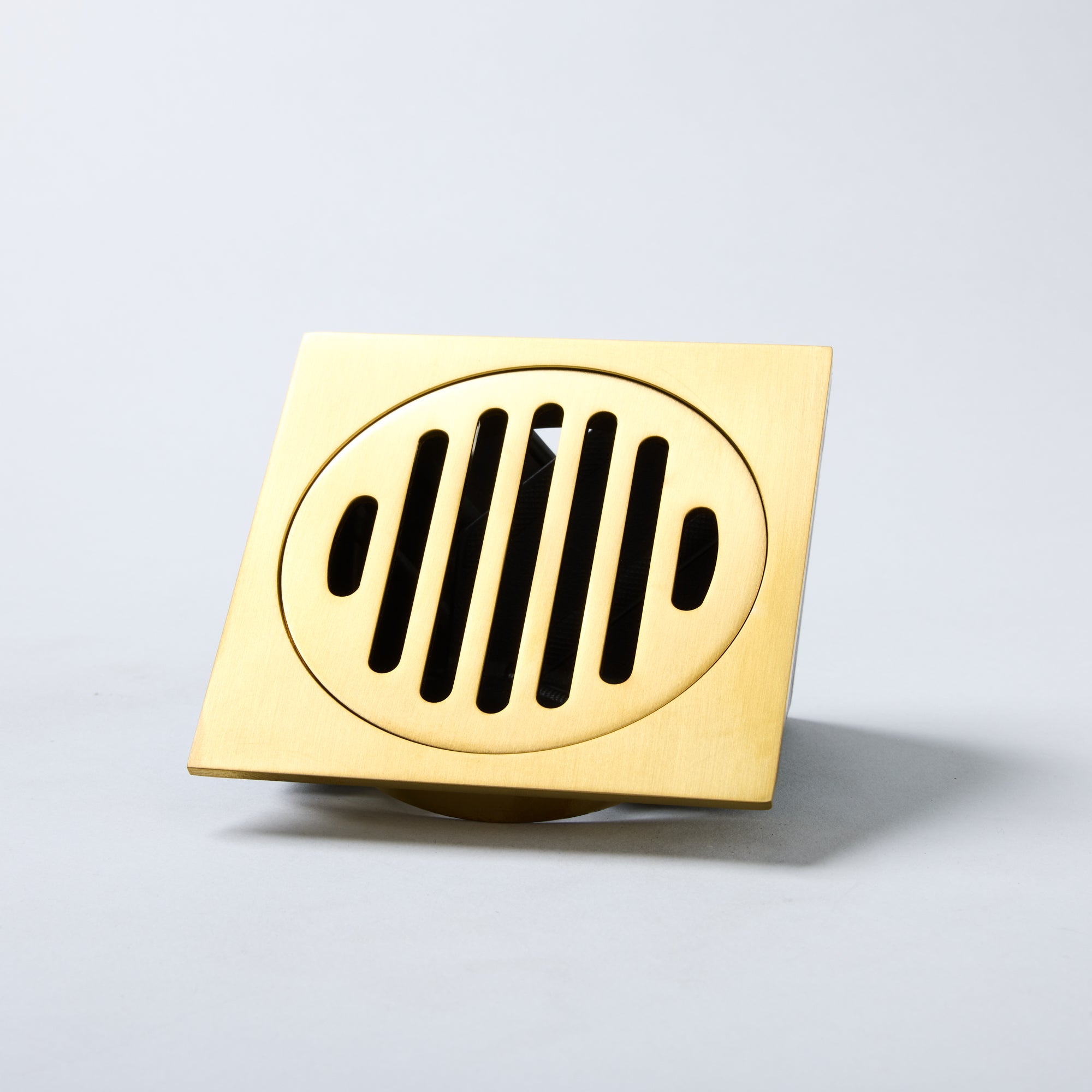 Notorious Square Round Floor Grate 100mm Brushed Gold