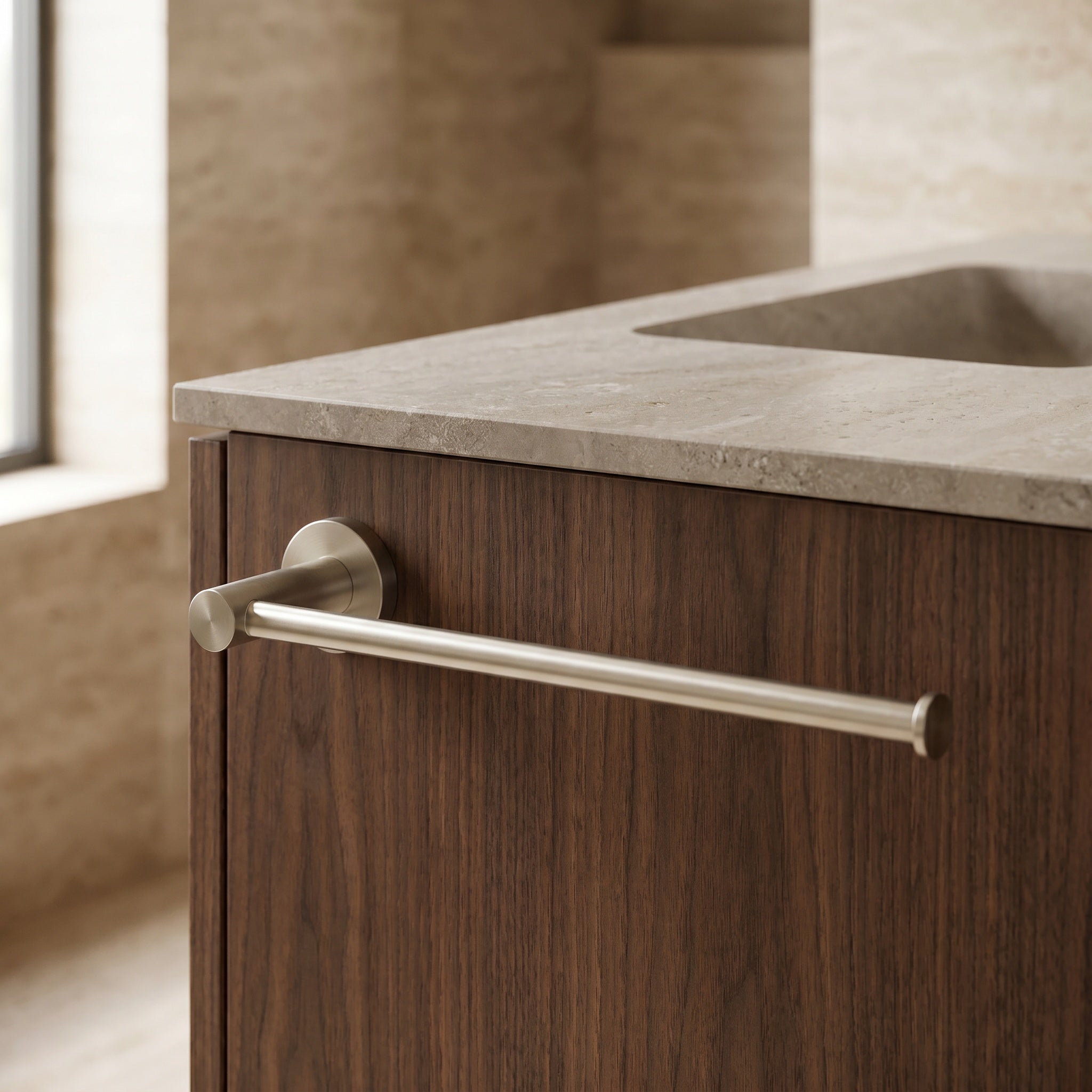 Notorious Towel Holder Brushed Nickel