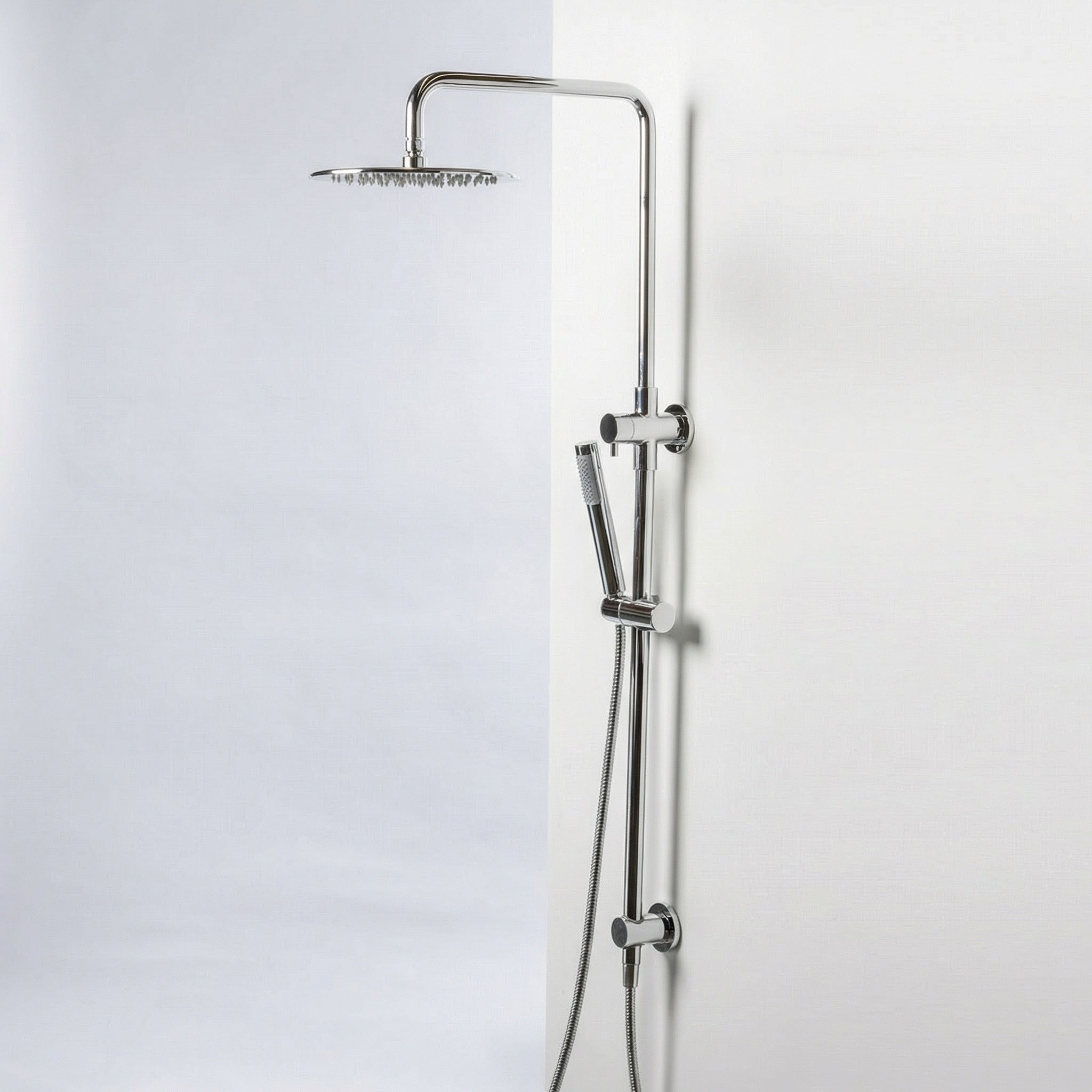 Notorious Twin Shower with Diverter 200mm Chrome