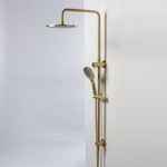 Notorious Twin Shower with Diverter 250mm - Brushed Gold