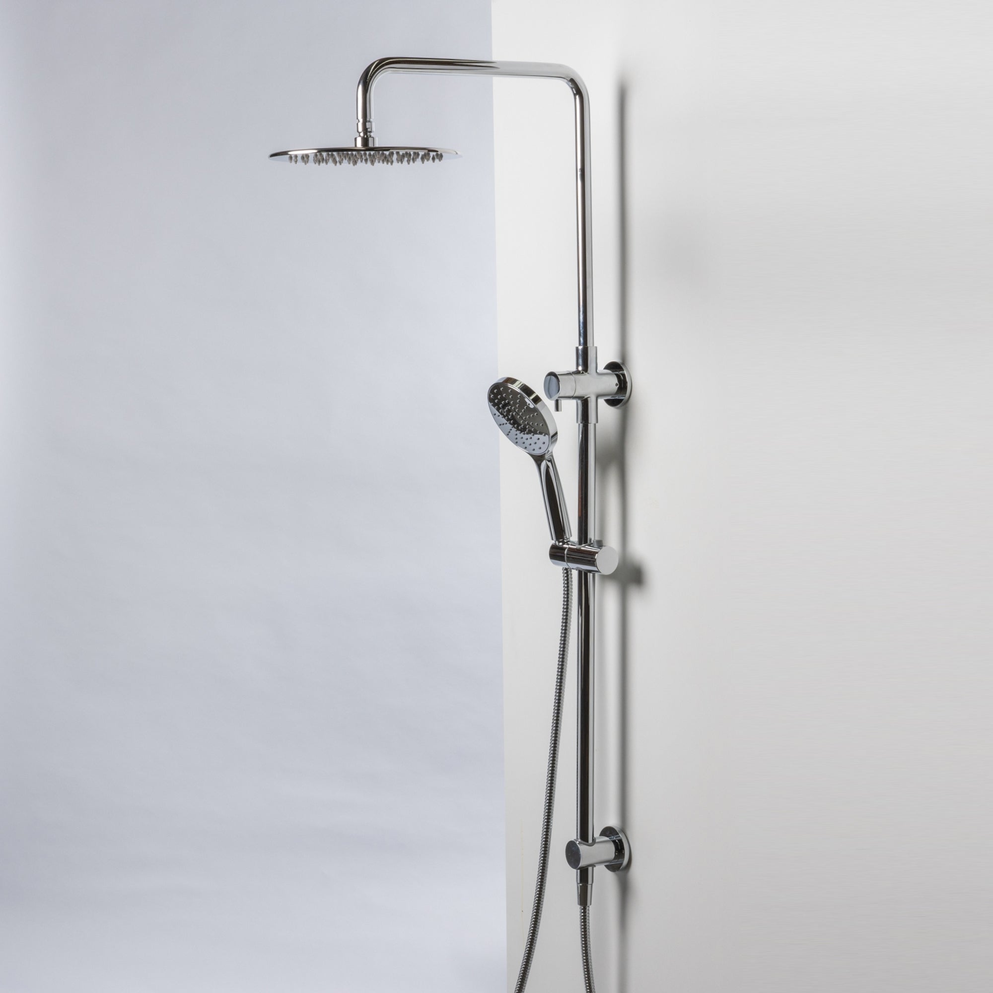Notorious Twin Shower with Diverter 250mm - Chrome
