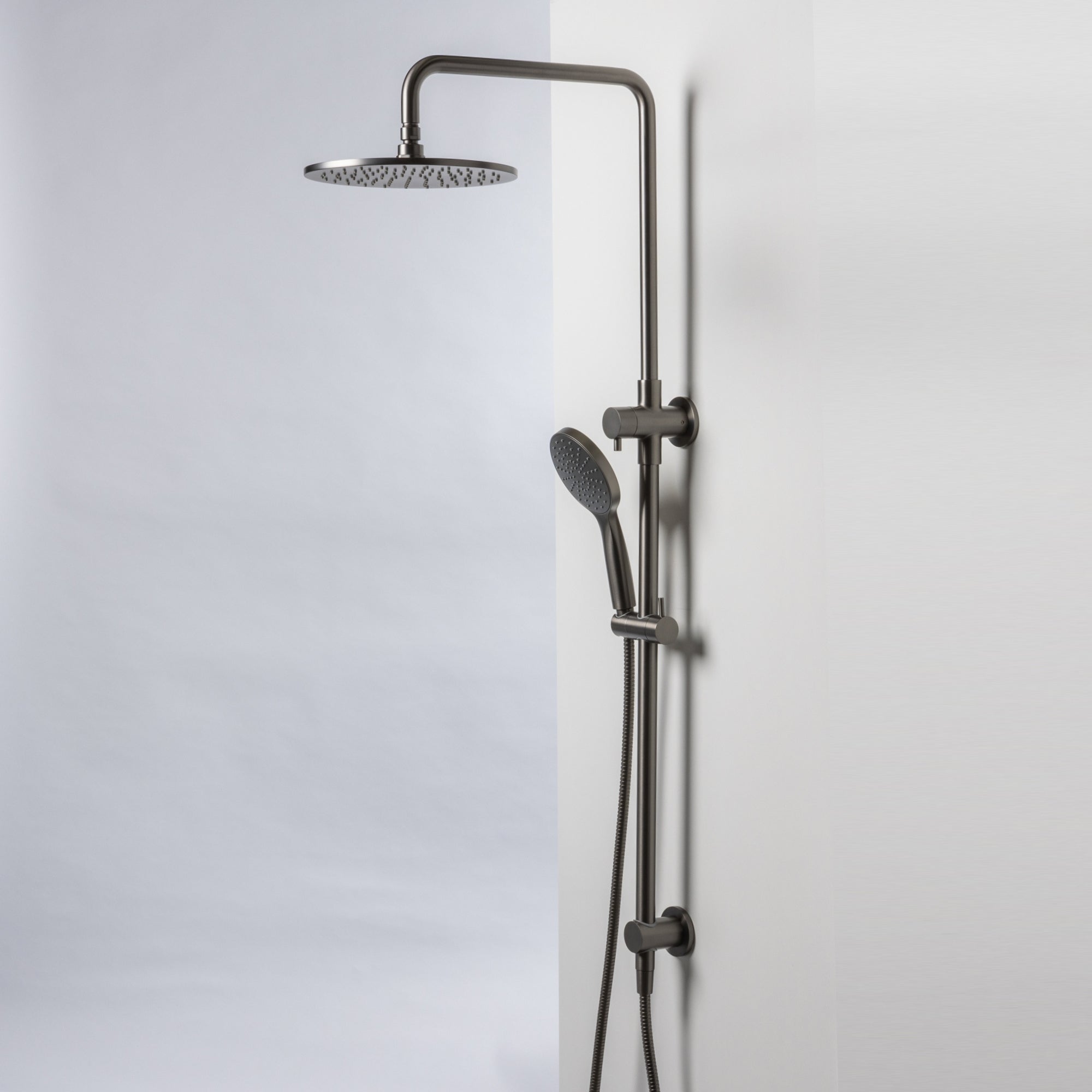 Notorious Twin Shower with Diverter 250mm - Gun Metal