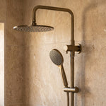 Notorious Twin Shower with Diverter Paddle Antique Brass