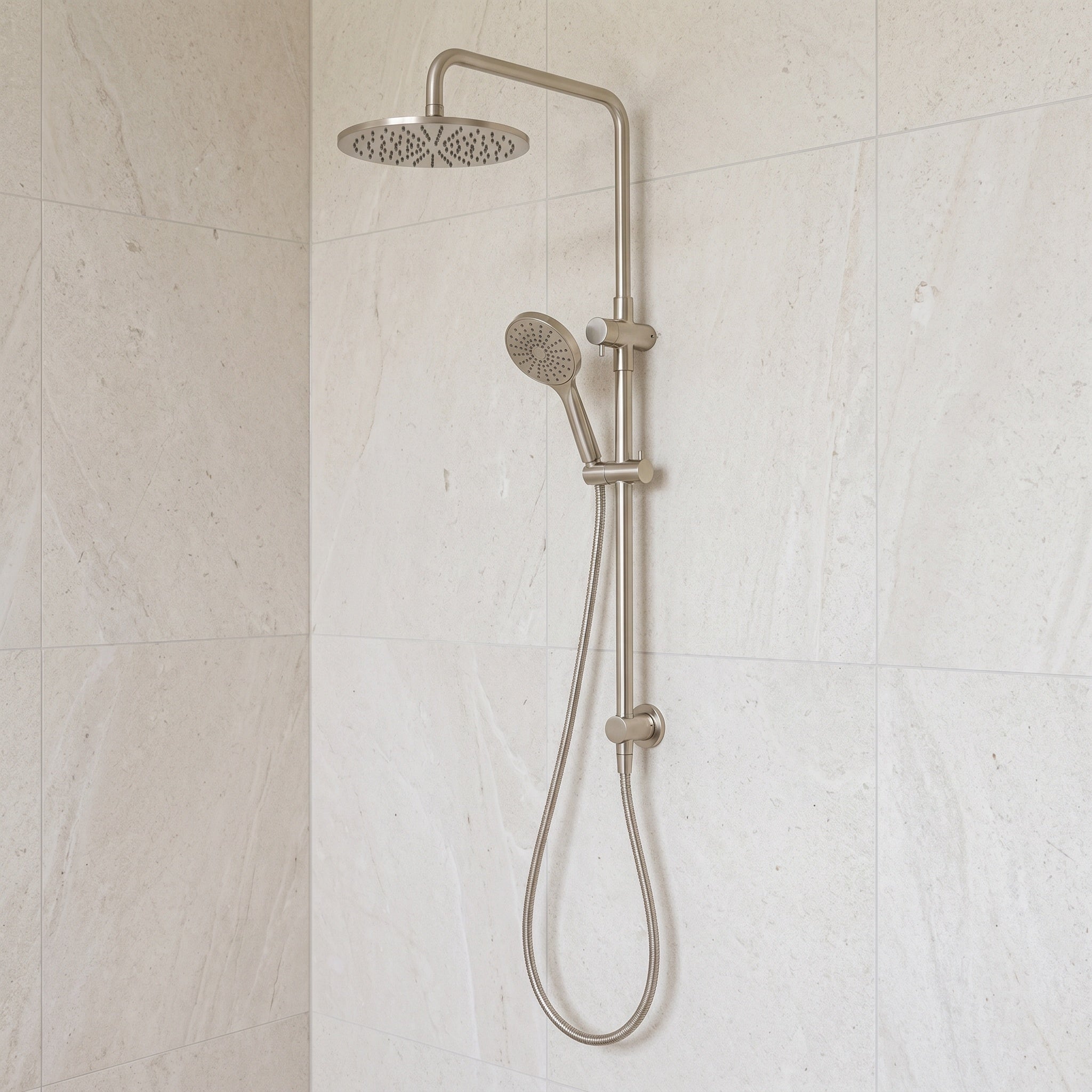 Notorious Twin Shower with Diverter Paddle Brushed Nickel