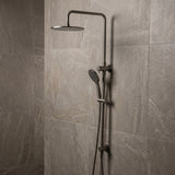 Notorious Twin Shower with Diverter Paddle  Gun Metal