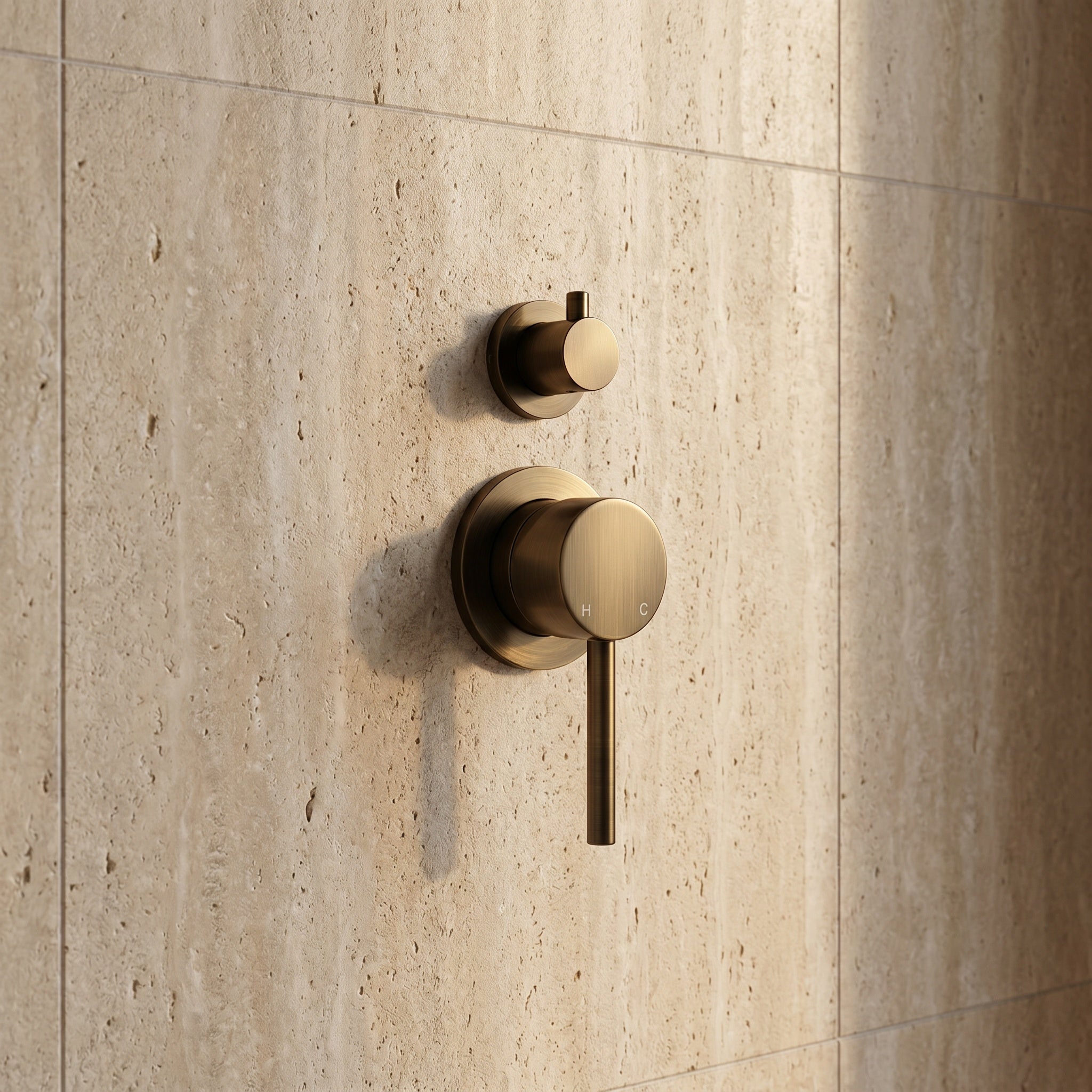 Notorious Wall Mixer with Diverter Antique Brass