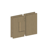Notorious Shower Door Hinge - Antique Brass