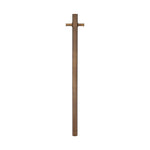 antique brass single upright bar heated towel rail on a white background