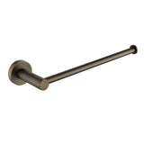 antique brass hand towel holder rail on a white background