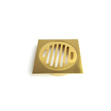 Notorious Square/Round Floor Grate 100mm - Brushed Gold