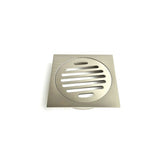 Notorious Square/Round Floor Grate 100mm - Brushed Nickel