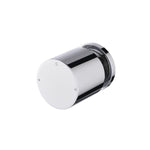 Chrome progressive wall mixer with  'C' and 'H' markings on a white background.