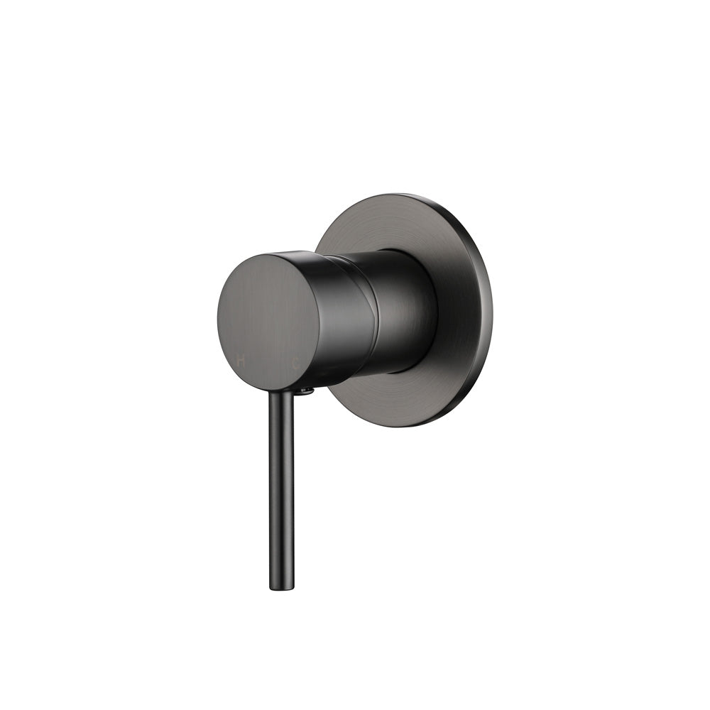 Gunmetal Grey Wall Mixer Tap on a white background