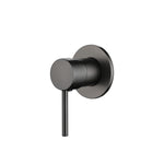 Gunmetal Grey Wall Mixer Tap on a white background