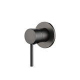 Gunmetal Grey Wall Mixer Tap on a white background