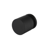 Matt black progressive wall mixer with  'C' and 'H' markings on a white background.