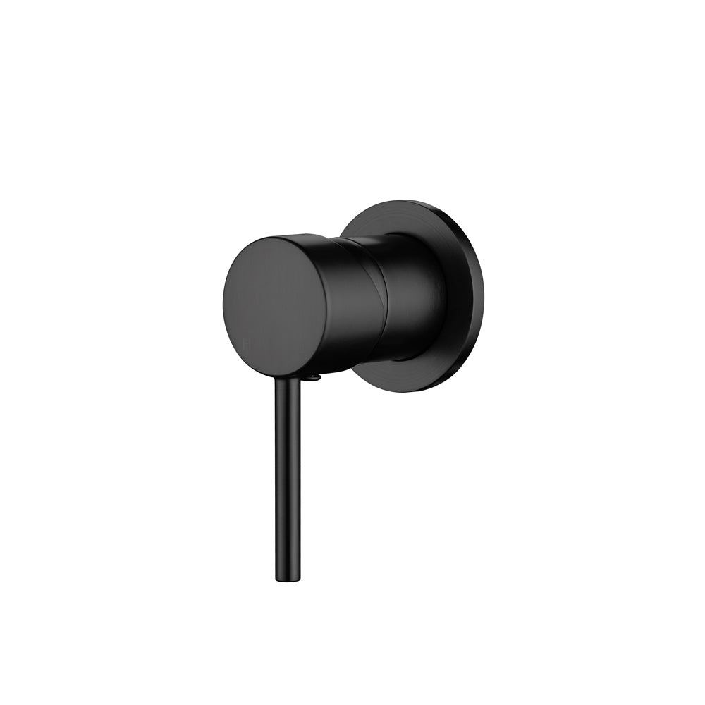 Matt Black Wall Mixer Tap on a white background