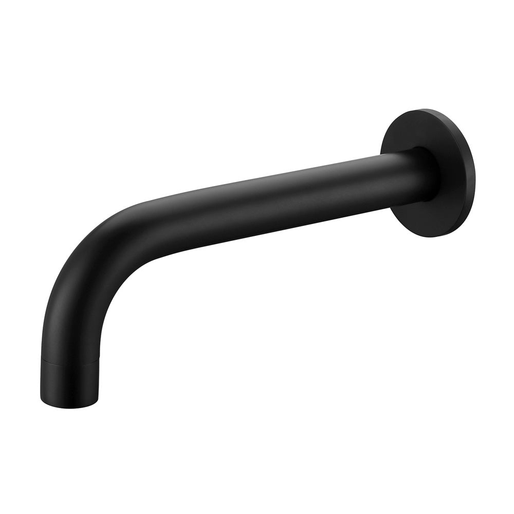 Matt Black Wall Spout on white background