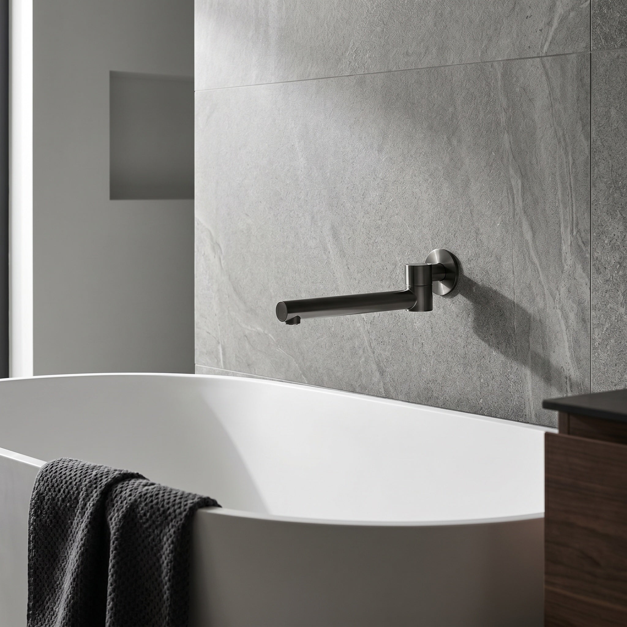 notorious swivel bath spout gun metal