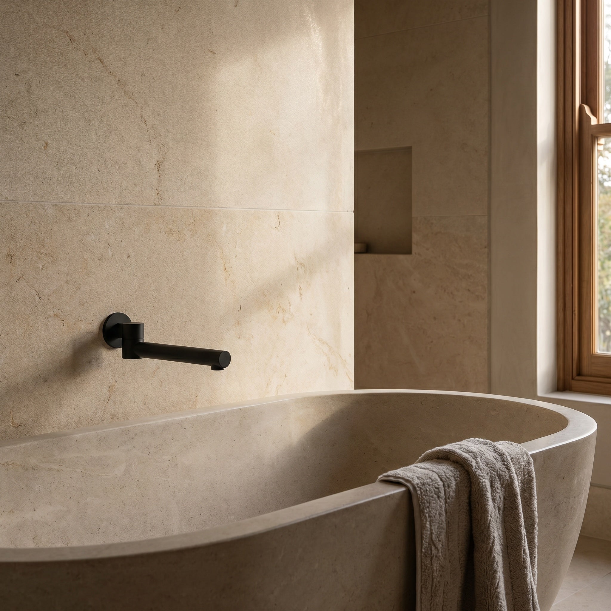 notorious swivel bath spout matt black